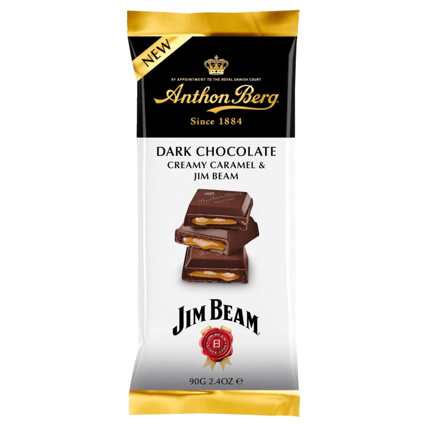 Anthon Berg Dark Chocolate Creamy Caramel & Jim Beam 90g